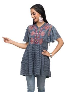 embroidered tunic top