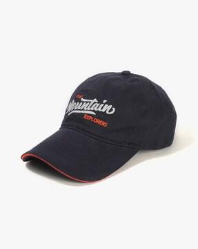 embroidered typography baseball cap