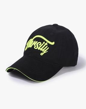 embroidered typography baseball cap