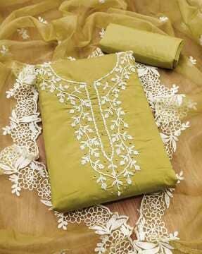 embroidered unstitched dress material