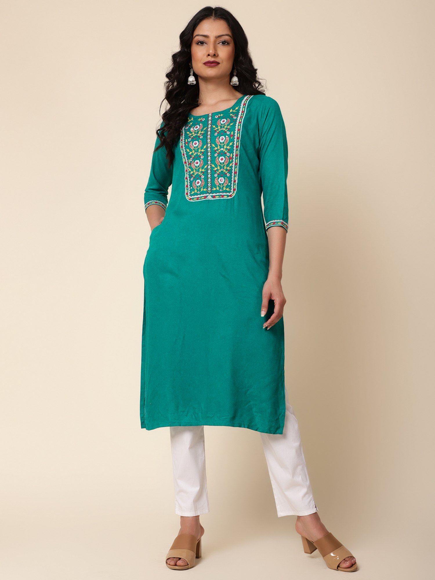 embroidered womens kurta