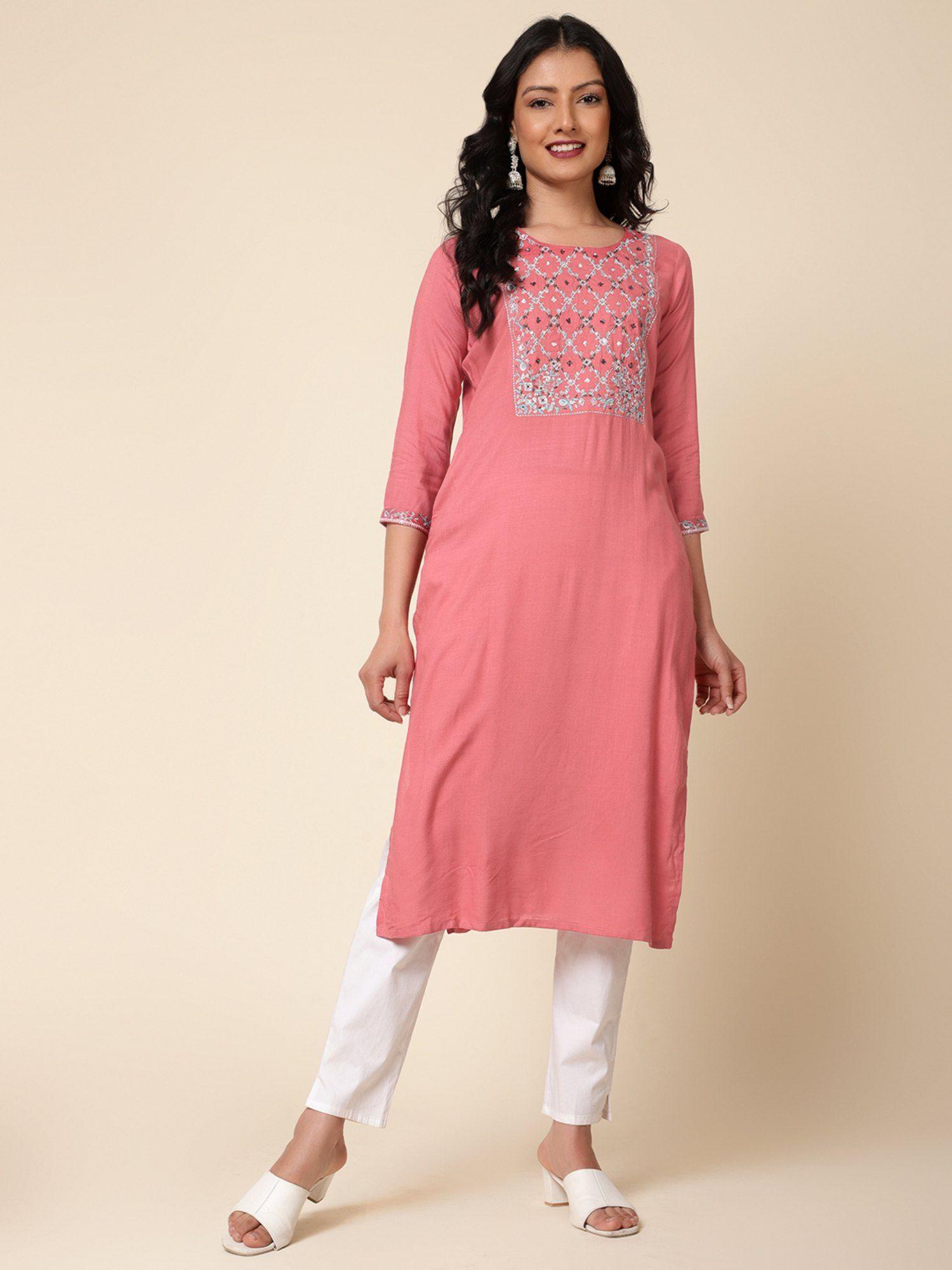 embroidered womens kurta