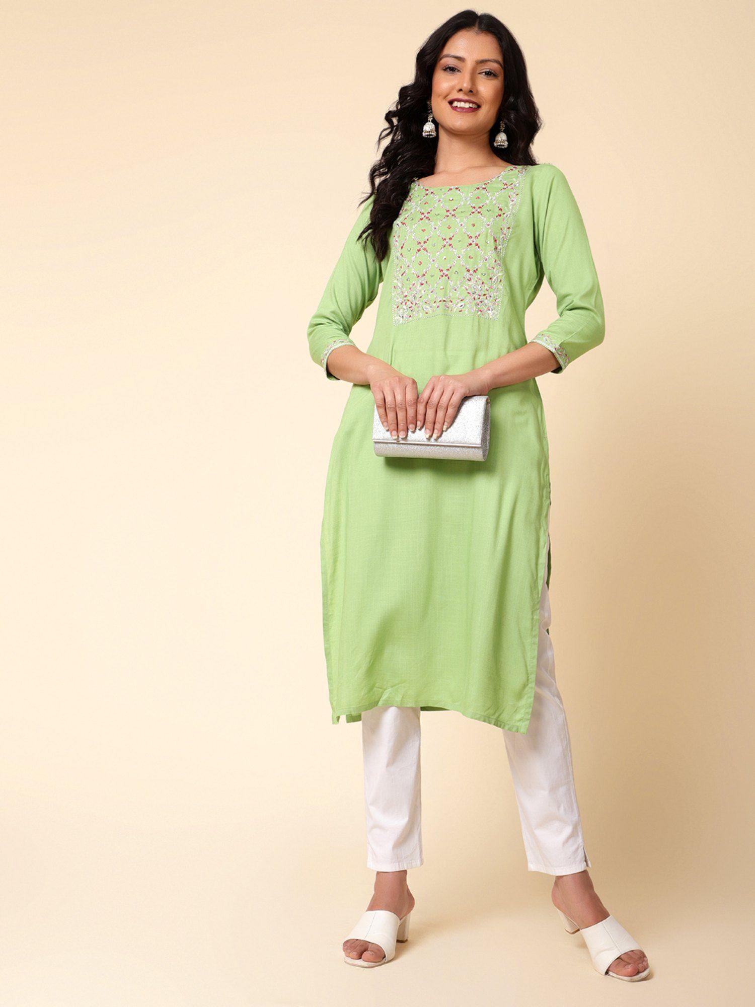 embroidered womens kurta