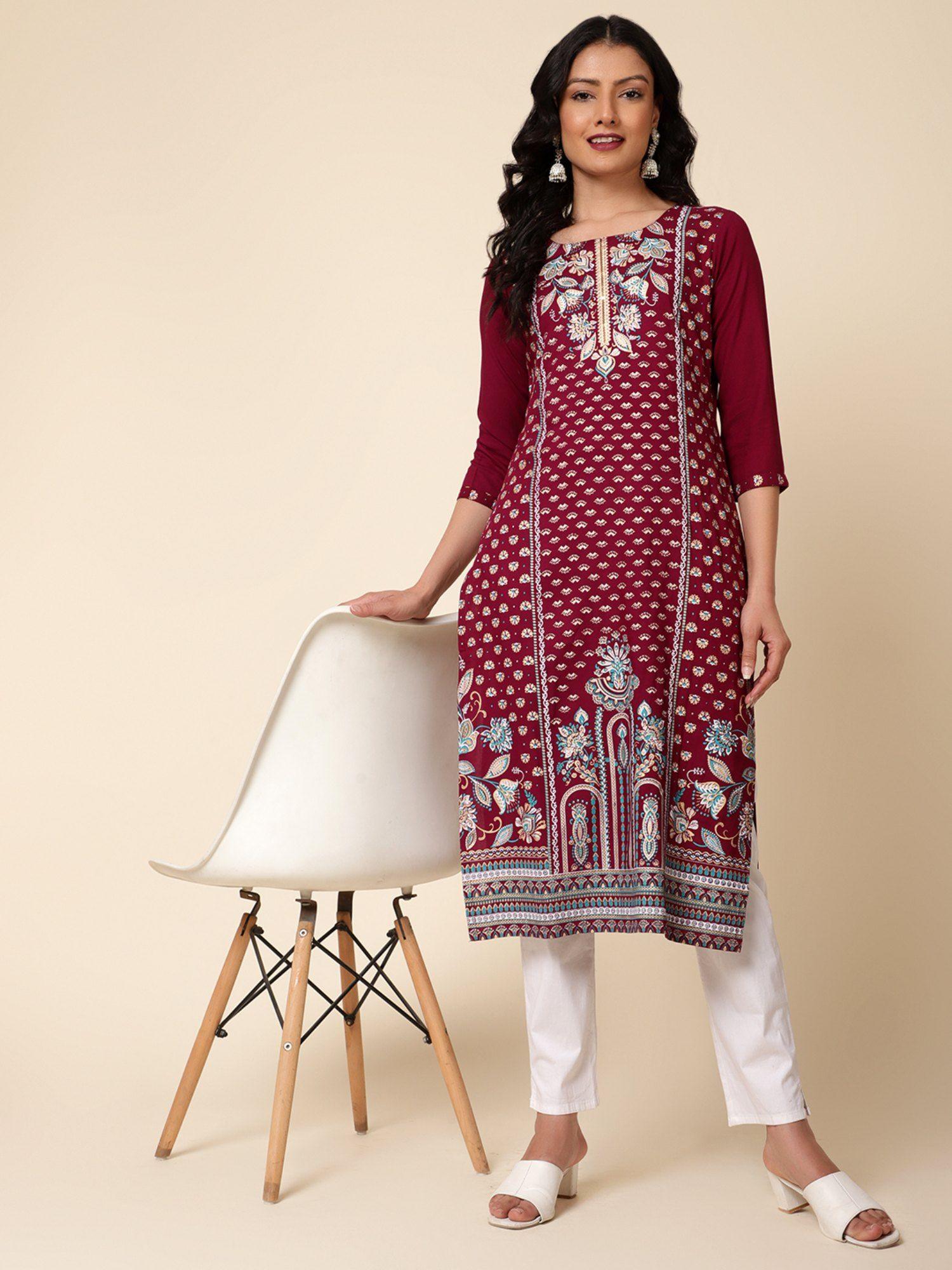 embroidered womens kurta