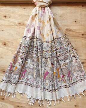 embroidered woven cotton dupatta