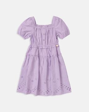 embroidery a-line frock