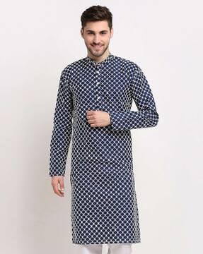 embroidery full-sleeve long kurta