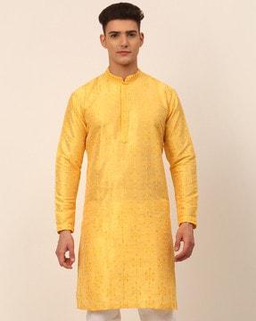 embroidery full-sleeve long kurta