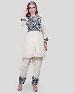 embroidery kurta set