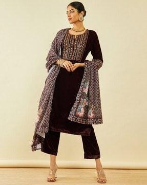 embroidery kurta set