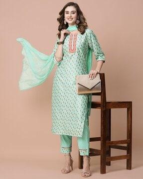 embroidery kurta set