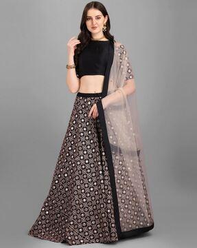 embroidery lehenga choli set with dupatta