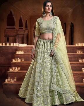 embroidery lehenga choli set with dupatta