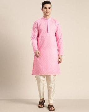 embroidery long kurta with full sleeves