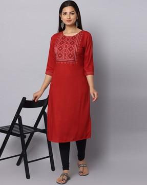 embroidery long kurta