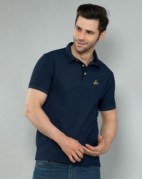 embroidery regular fit polo t-shirt