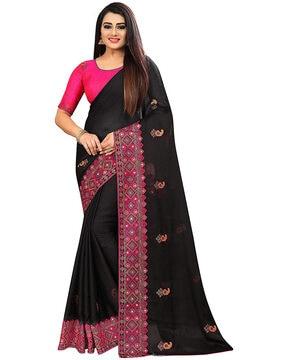 embroidery work traditional saree