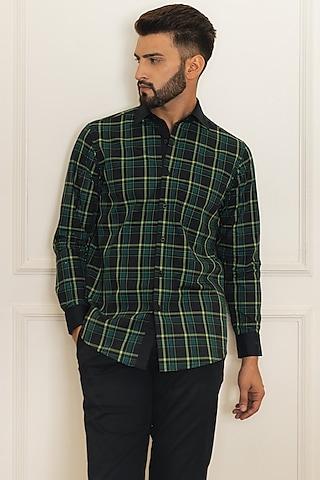 emerald green checkered shirt