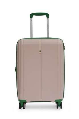 emerald printed plastic tsa lock men's hard luggage - baby pink