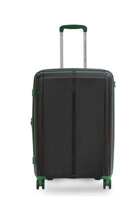 emerald printed plastic tsa lock men's hard luggage - black