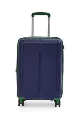 emerald printed plastic tsa lock men's hard luggage - navy