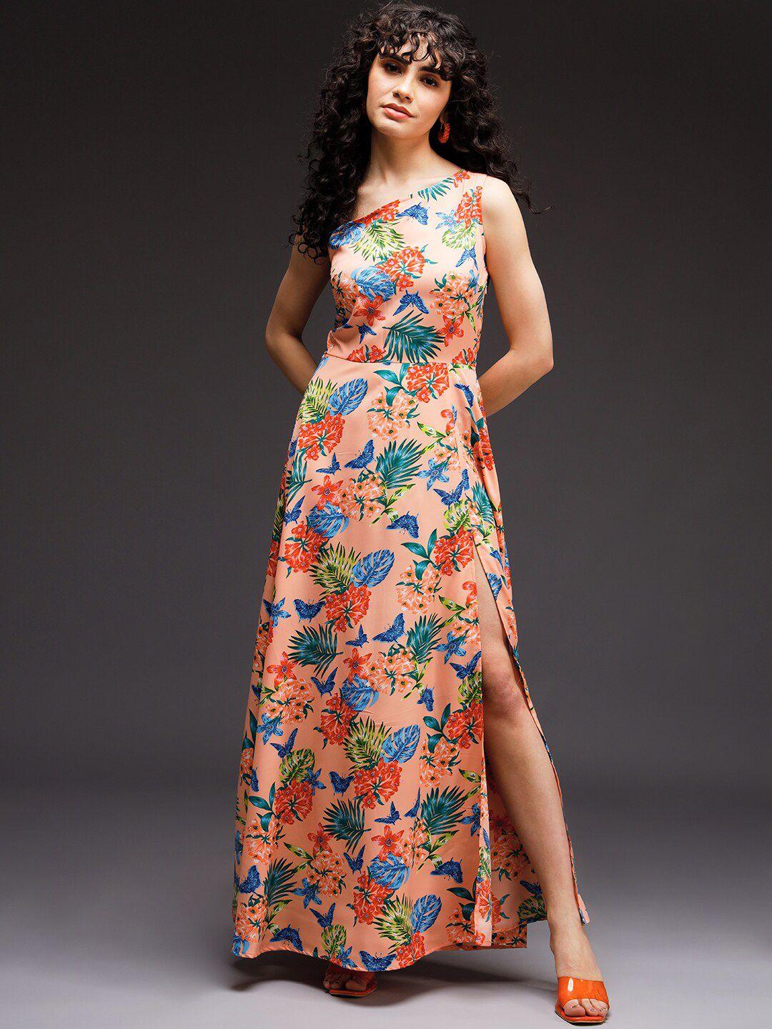 emeros floral print crepe maxi dress