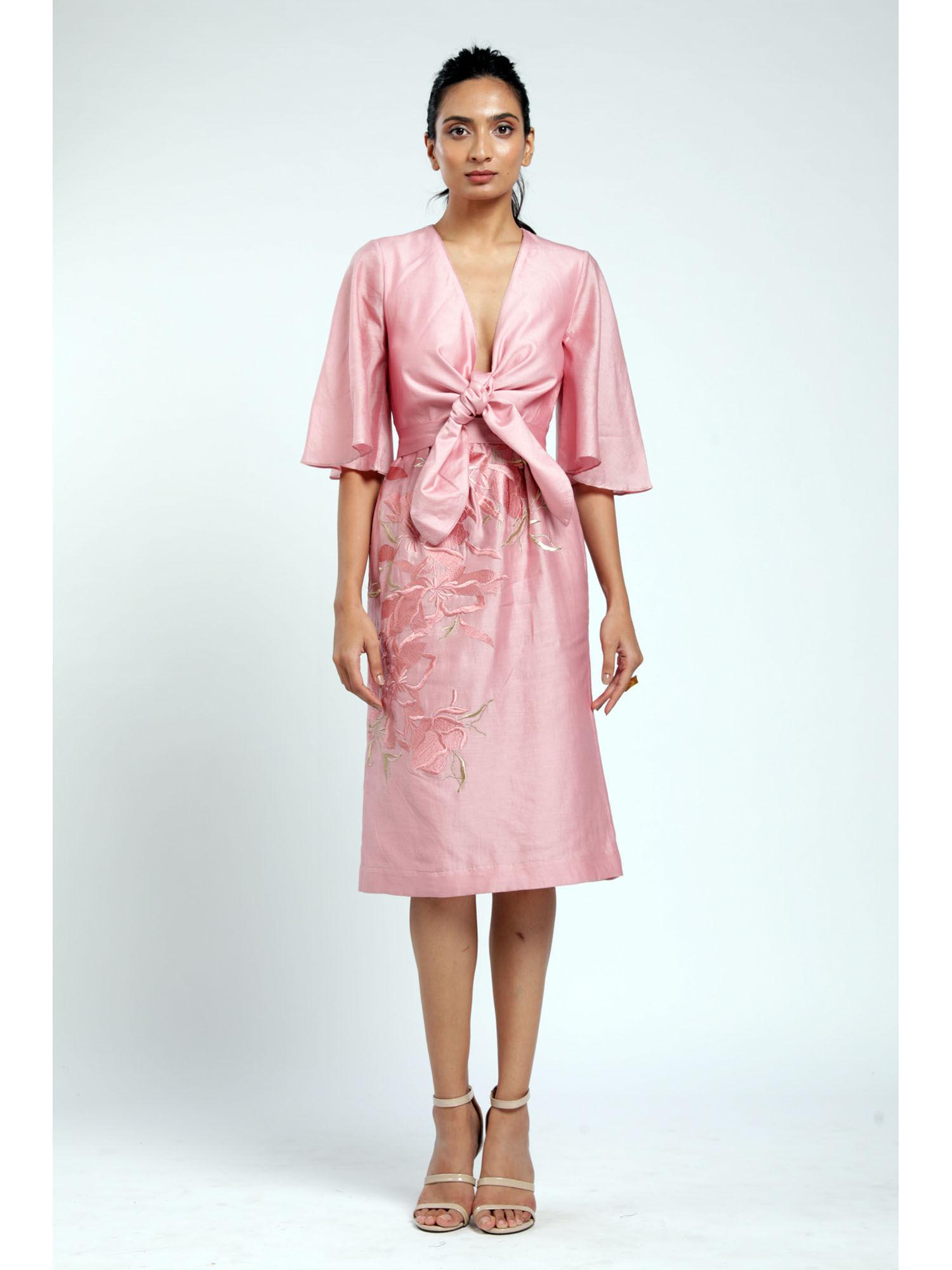 emma midi dress - pink