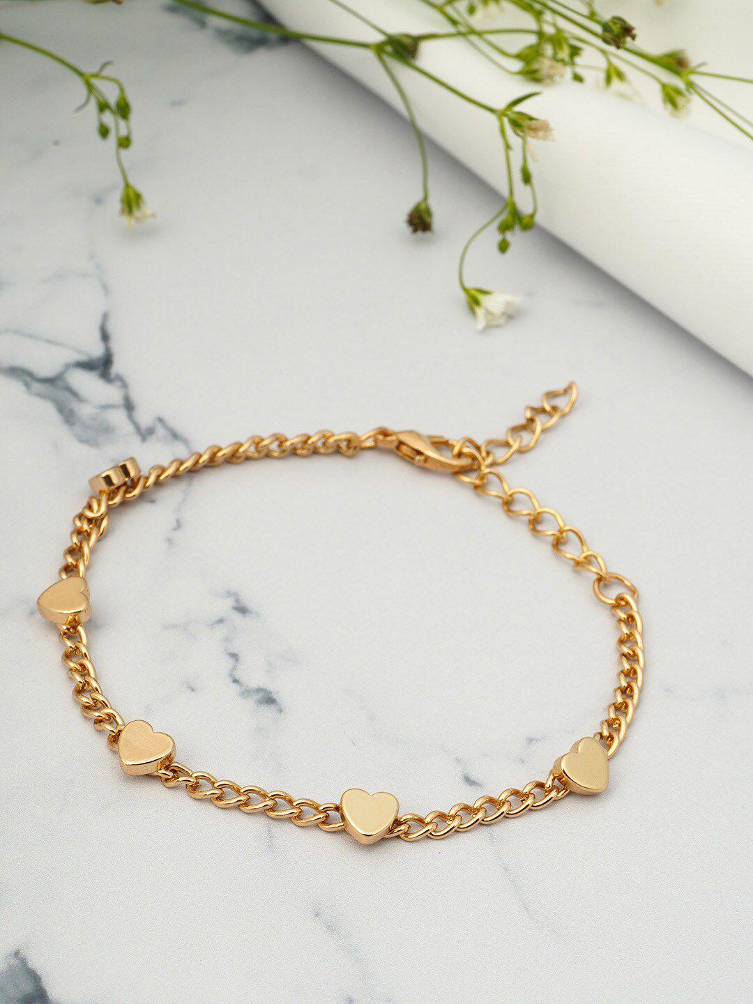 emmie  gold-toned heart anklet