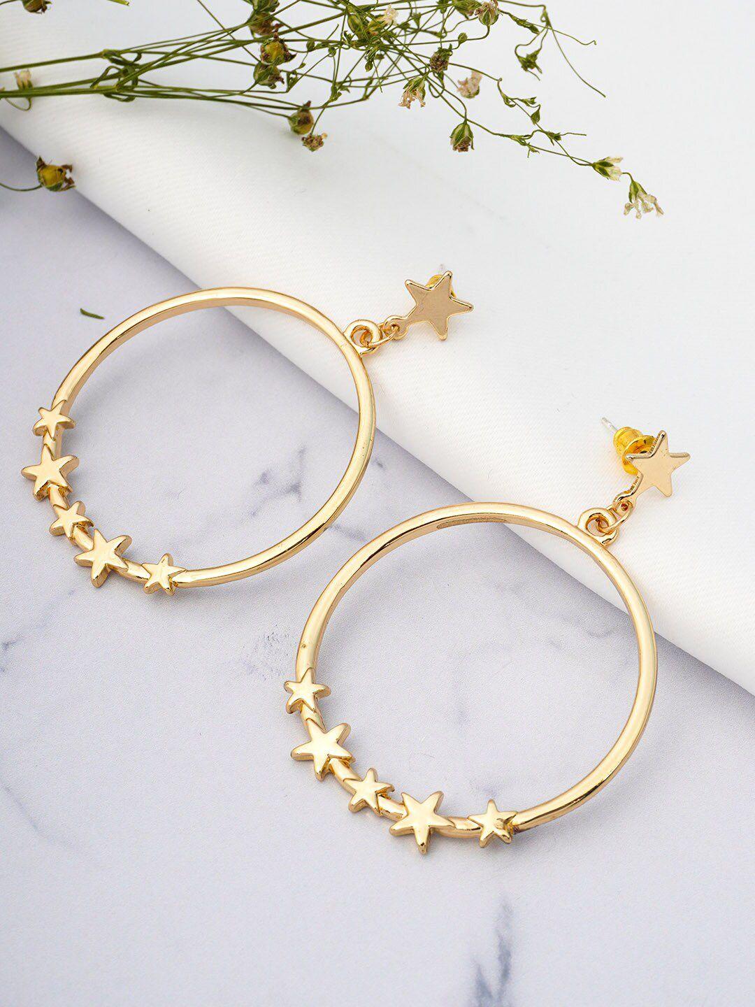 emmie gold-plated contemporary drop earrings