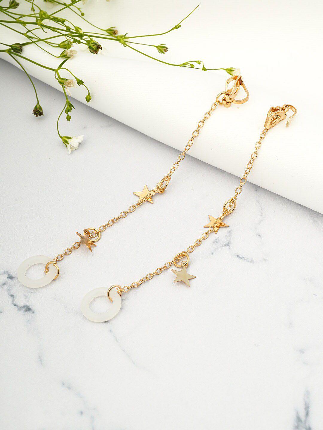 emmie gold-toned contemporary drop earrings