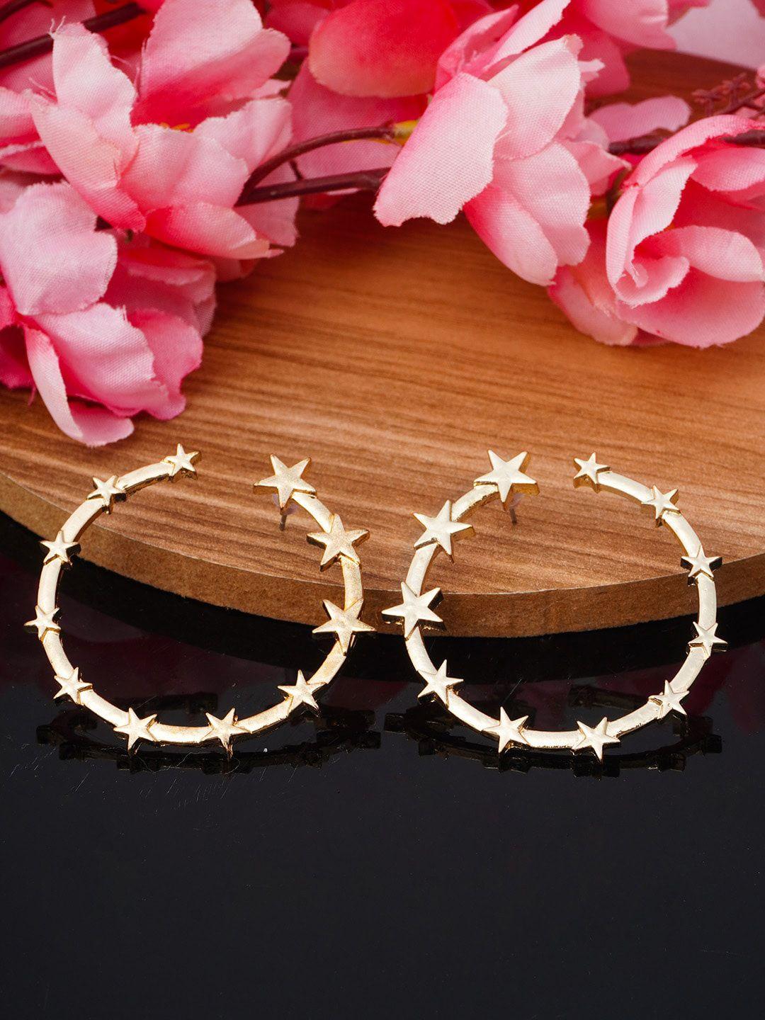 emmie women's gold-toned circular hoop earrings