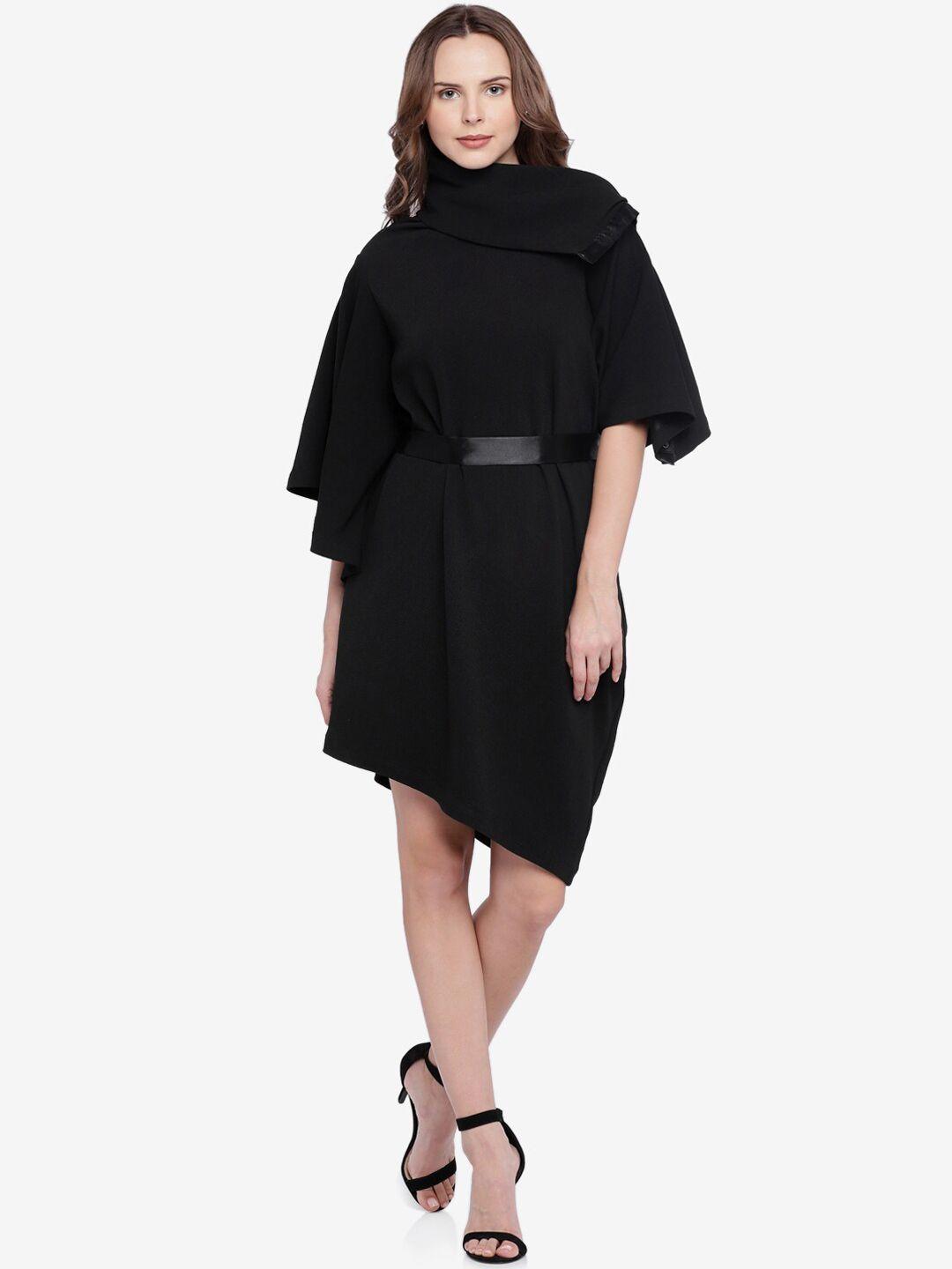 emmyrobe asymmetrical black dress