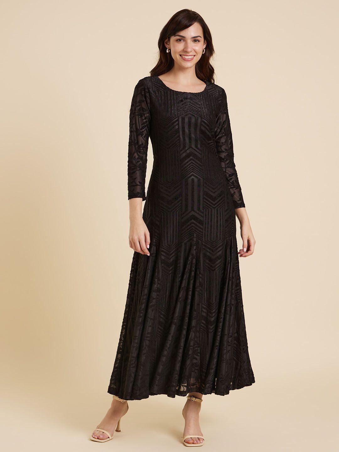 emmyrobe self design jacquard maxi dress