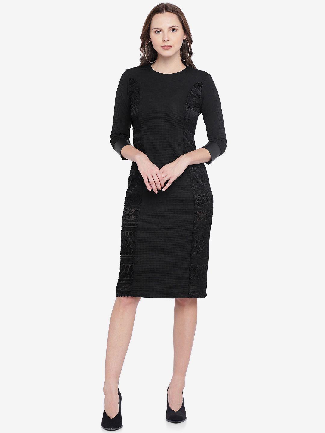 emmyrobe women black sheath dress