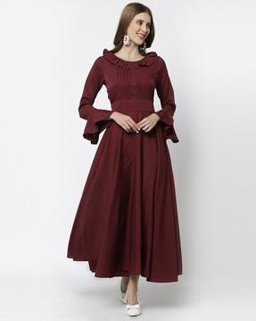 empire dress with bell sleeves