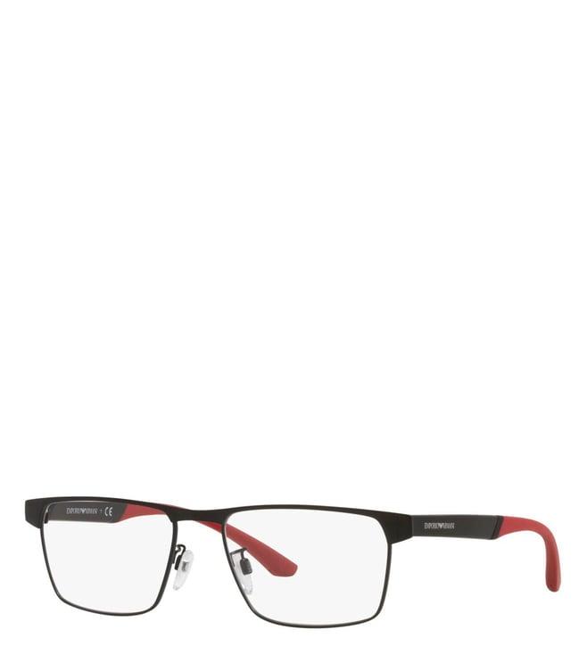 emporio armani 0ea1124 black modern rectangular eye frames for men
