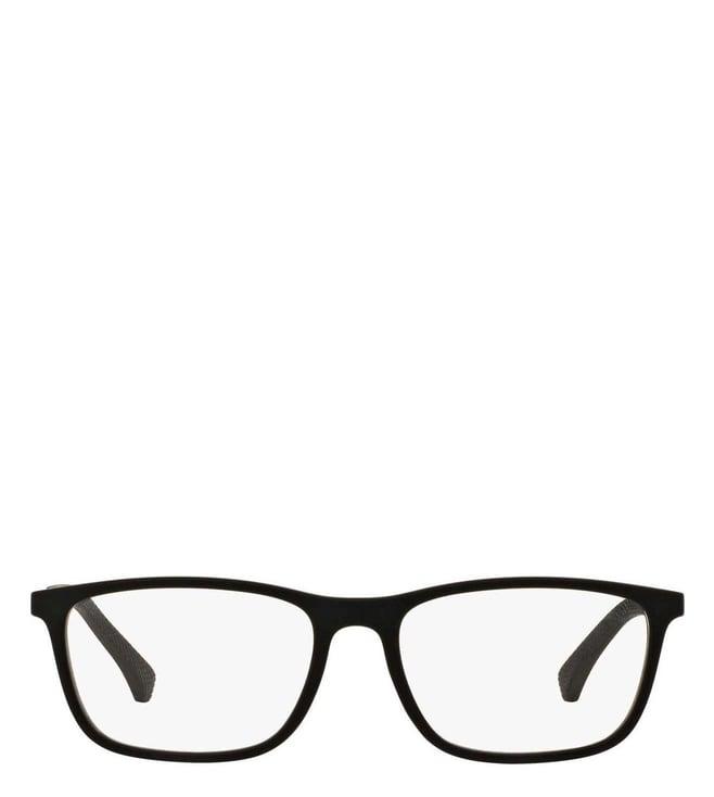 emporio armani 0ea3069506355 black rectangular eyewear frames for men