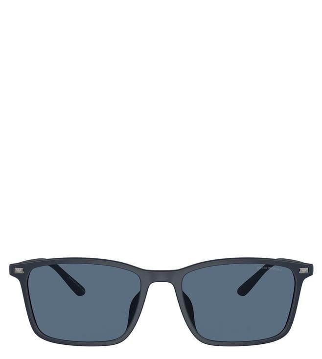 emporio armani 0ea4223u50888056 blue uv protected rectangular sunglasses for men