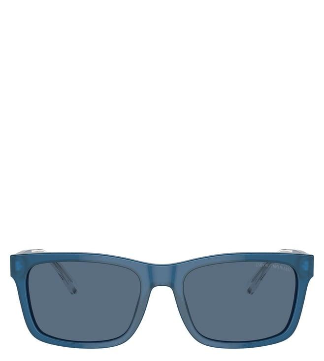 emporio armani 0ea422460928057 blue uv protected rectangular sunglasses for men