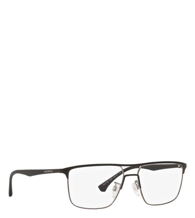 emporio armani black essential leisure square eye frames for men