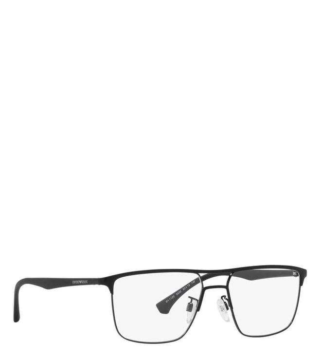 emporio armani black essential leisure square eye frames for men