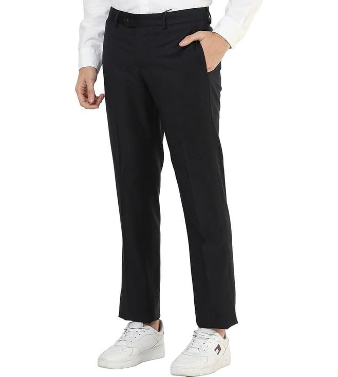 emporio armani blue full length trousers