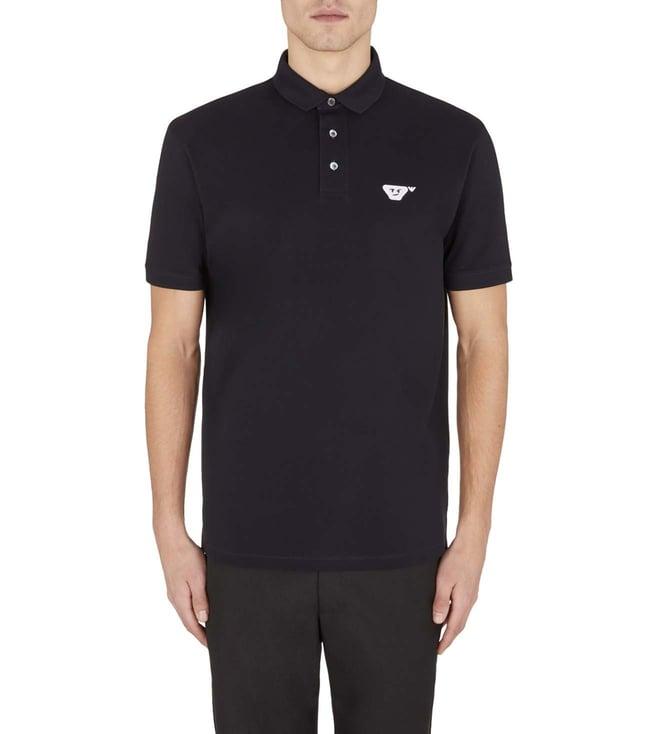 emporio armani blue navy regular fit polo t-shirt