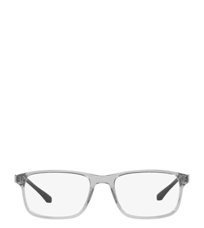 emporio armani essential leisure 0ea3098502953 grey rectangular eyewear frames for men