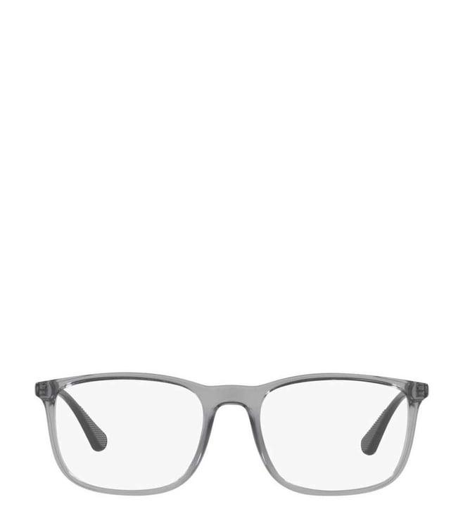 emporio armani essential leisure 0ea3177509053 grey square eyewear frames for men