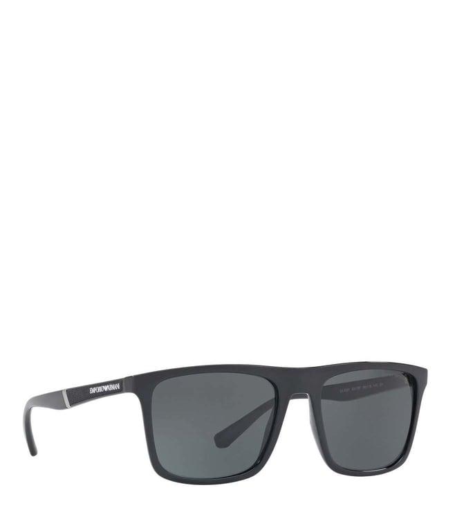 emporio armani grey square sunglasses for men