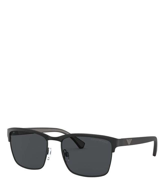 emporio armani grey square sunglasses for men