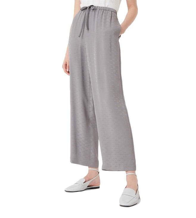 emporio armani grigio regular fit palazzos