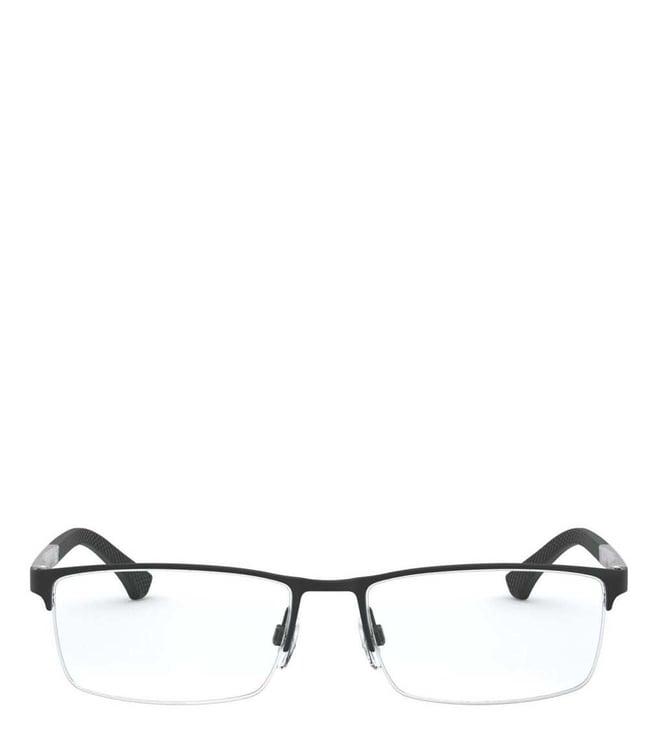 emporio armani modern 0ea1041309455 black rectangular eyewear frames for men