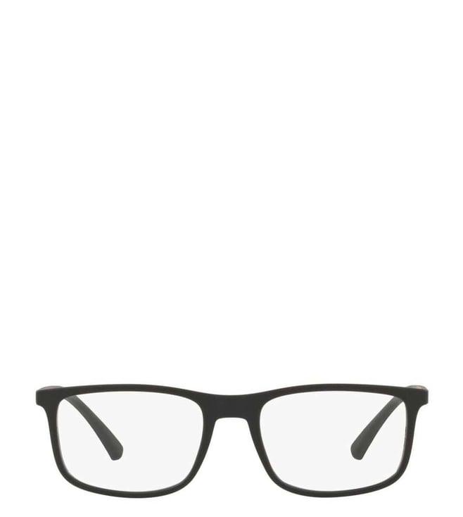 emporio armani modern 0ea3135506355 black rectangular eyewear frames for men